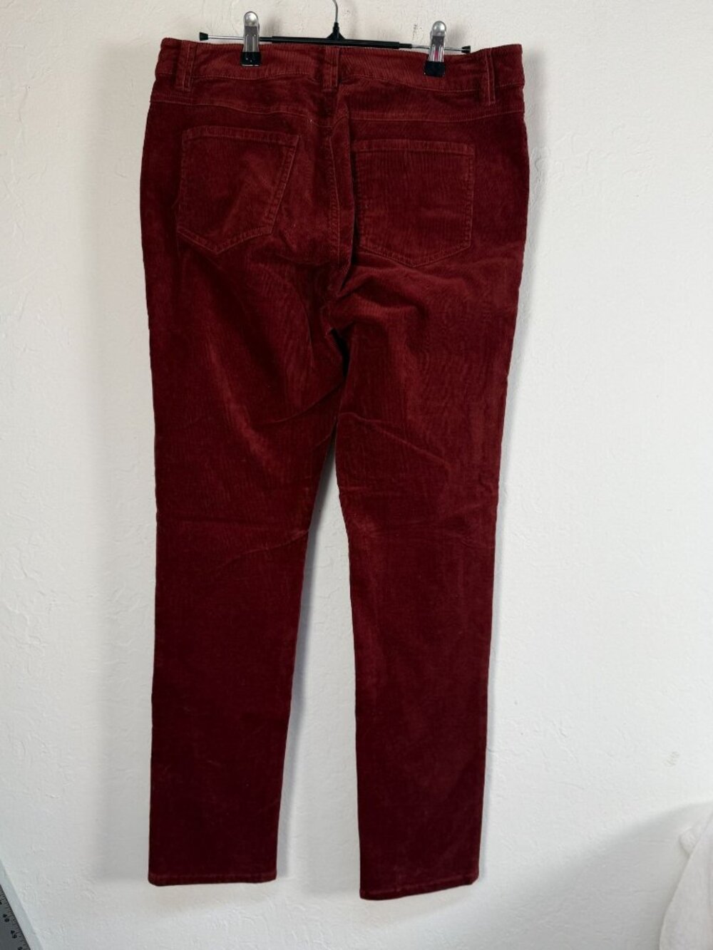 Cabi Corduroy Pants Womens Size 10 Burgundy Red Slim Jean Casual Stretch NWT - Picture 2 of 10